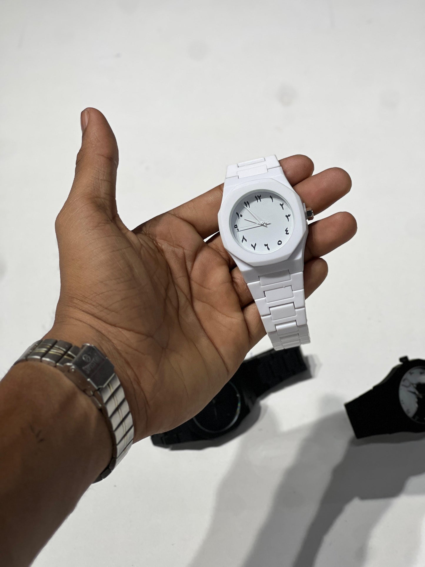 Arabic Aura Watch White
